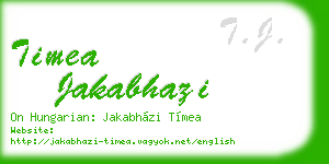 timea jakabhazi business card